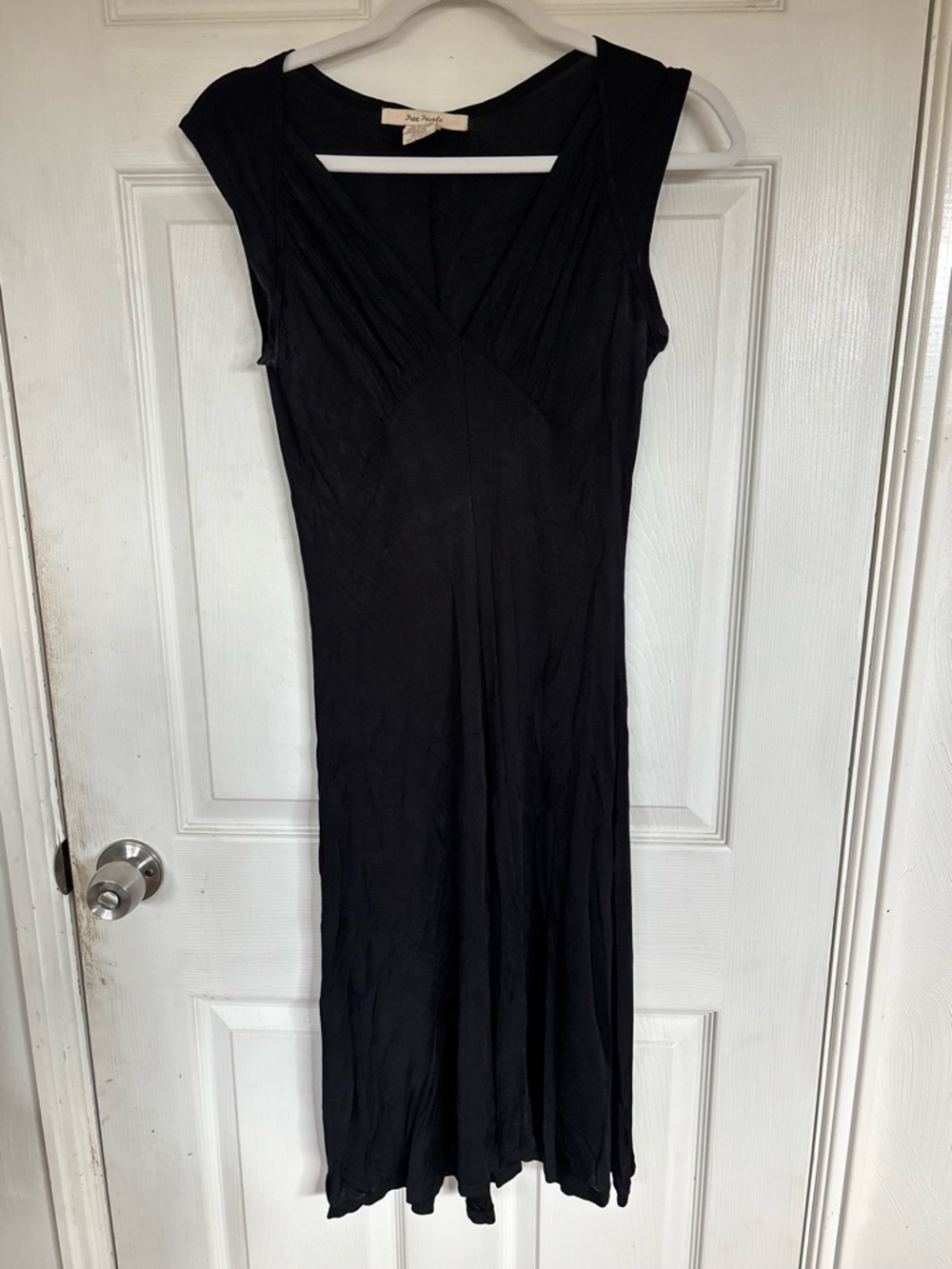 Free People Black Sleeveless V-Neck Maxi Dress